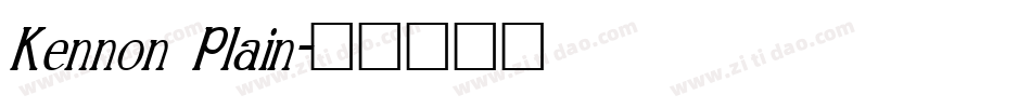 Kennon Plain字体转换